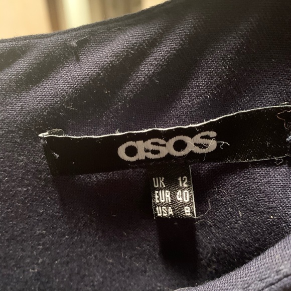 ASOS Navy Blue Ruffle Dress - Picture 4 of 4